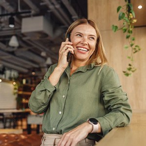 Lady schedules appointment over phone
