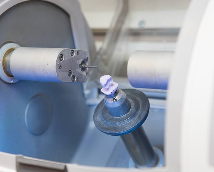 Dental ceramic inside CEREC machine