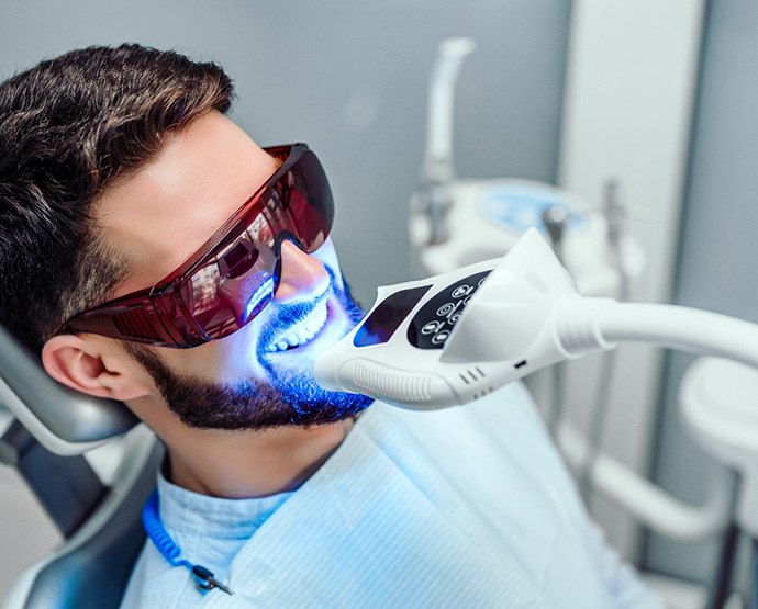 Patient in St. Augustine getting teeth whitening