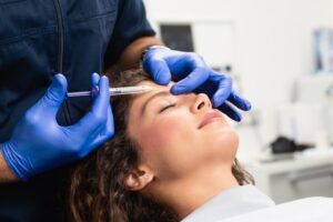 Patient receiving BOTOX injection.